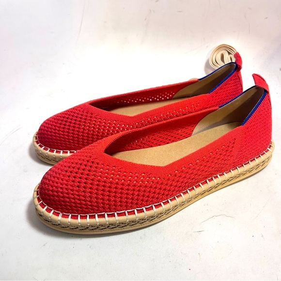 Rothy's The Espadrille Flats Red Hot Size 9 NEW - Picture 5 of 14